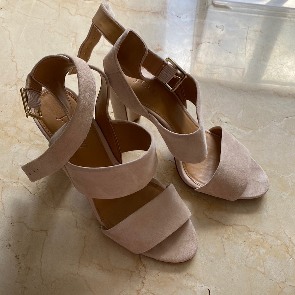 J. Crew Nude Block Heels